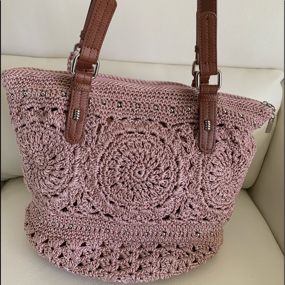 The Sak Silverlake Crochet Tote In Mauve - Picture 2 of 6